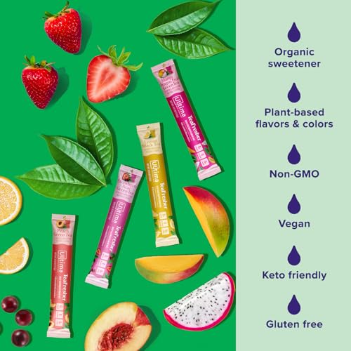 Ultima Replenisher TeaFresher Daily Electrolytes Powder and Instant Tea Mix – Sugar Free – Variety Pack, 16 Stickpacks - Hydration Packets with 4 Fruit and Tea Fusions, 6 Key Electrolytes