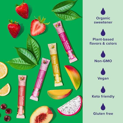 Ultima Replenisher TeaFresher Daily Electrolytes Powder and Instant Tea Mix – Sugar Free – Variety Pack, 16 Stickpacks - Hydration Packets with 4 Fruit and Tea Fusions, 6 Key Electrolytes