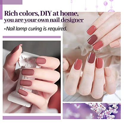 JODSONE 32+4 Pcs Gel Nail Polish Kit Soak Off Gel Polish Set Glitter Gel Nail Kit Nail Art Salon DIY at Home Manicure Kit