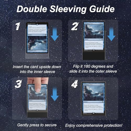 2400 Pack Card Sleeves, Perfect Fit Inner Sleeves Ideal for Double-Sleeving, Trading Card Sleeve Compatible with MTG, TCG, Gaming Cards