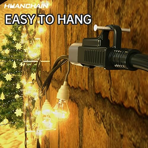 HUANCHAIN Indoor Outdoor Black Extension Cord 20 ft Waterproof, 16/3 Gauge Flexible Cold-Resistant Appliance Extension Cord Outside, 13A 1625W 16AWG SJTW, 3 Prong Heavy Duty Electric Cable, ETL