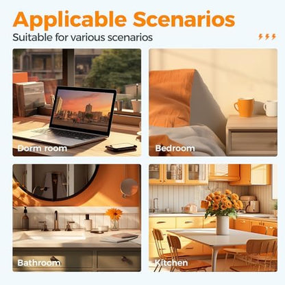 Multi Plug Outlet Extender, TESSAN Surge Protector Splitter with 3 USB (1 USB C Port) Wall Charger, Multiple Expander for Travel, Home, College Dorm Room