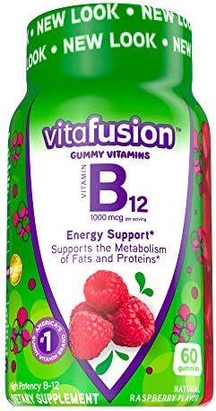 Vitafusion Fiber Well Sugar Free Fiber Supplement, 90 Count B12 Gummy Vitamins, 60 Count