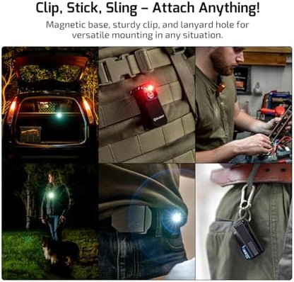 OLIGHT Oclip Pro EDC Flashlight Clip-on Light, Rechargeable 500 Lumens with Three Lighting Solutions Type-C Charging, Magnetic Flash Lights for Signaling, Cycling, Outdoor or Indoor Use(Black)