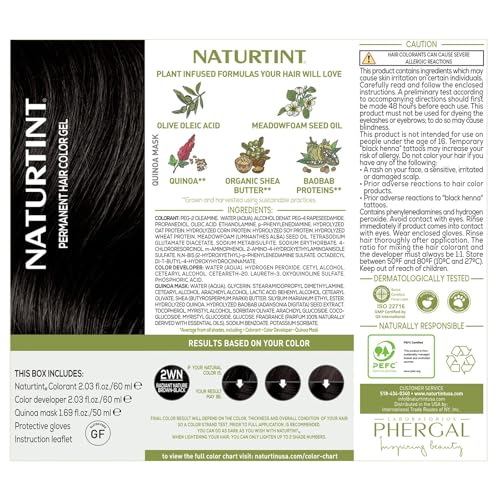 Naturtint 2WN Radiant Nature Brown Black Permanent Hair Color (Pack of 1), Ammonia Free, Vegan, Cruelty Free, up to 100% Gray Coverage, Long Lasting Results (Packaging may vary)