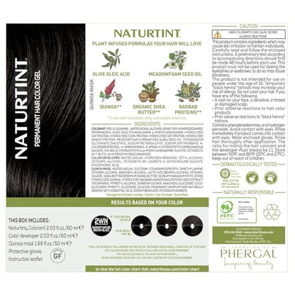 Naturtint 2WN Radiant Nature Brown Black Permanent Hair Color (Pack of 1), Ammonia Free, Vegan, Cruelty Free, up to 100% Gray Coverage, Long Lasting Results (Packaging may vary)