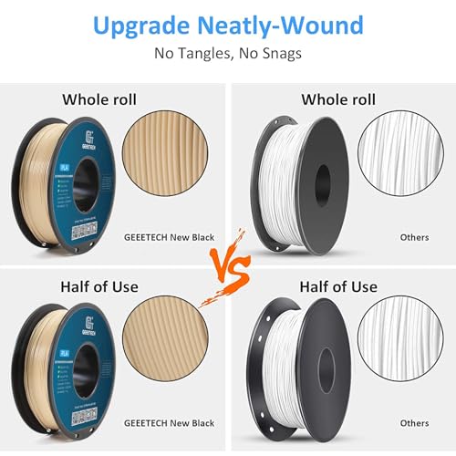 Geeetech PLA Filament 1.75mm Bone White 3D Printer Filament 1kg(2.2lbs), Neatly Wound Bone PLA Filament, Dimensional Accuracy +/- 0.02 mm, Fit Most FDM 3D Printers