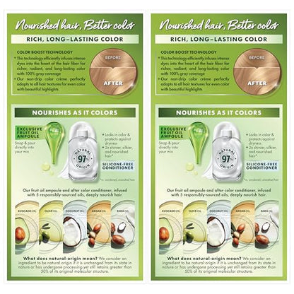 Garnier Hair Color Nutrisse Nourishing Creme, 93 Light Golden Blonde (Honey Butter) Permanent Hair Dye, 2 Count (Packaging May Vary)