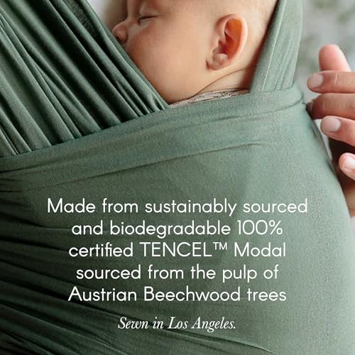 Solly Baby Wrap, Buttery-Soft Baby Carrier Newborn to Toddler 8-25 Lbs., Lightweight & Hands-Free Infant Sling Wrap, Breathable Summer Carrier, Baby Wearing & Postpartum Essential, New Mom Gift, Basil