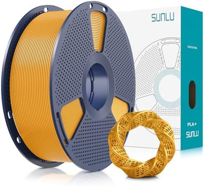 SUNLU 3D Printer Filament PLA Plus 1.75mm, SUNLU Neatly Wound 1.75mm PRO, PLA+ Filament for Most FDM 3D Printer, Dimensional Accuracy +/- 0.02 mm, 1 kg Spool(2.2lbs), Gold