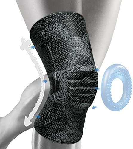 NEENCA Professional Knee Brace for Pain Relief, Medical Knee Compression Sleeve, Knee Support with Horizontal Knit Tech for Meniscus Tear, ACL, Arthritis, Joint Pain, Runner, Workout- FSA/HSA APPROVED