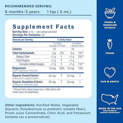 Mommy's Bliss Constipation Ease with Prebiotics, Promotes Bowel Movements, Gentle & Safe, No Harsh Laxatives, Age 6 Months+, 4 Fl Oz (Pack of 2)