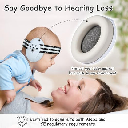 Yoofoss Baby Ear Muffs Noise Protection for Infant and Babies Up to 36 Months - Noise Cancelling Headphones for Ear Protection, Sleep, Travel Baby Essentials