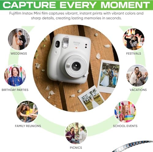 Fujifilm INSTAX Mini Instant Film 2 Pack = 20 Sheets (White) for Fujifilm Mini 8 & Mini 9 Cameras, Model:4332059078
