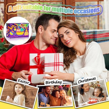 12PCS 3D Dragon Eggs with Dragon Inside, Easter Basket Stuffers Mini Easter Egg Set Articulated Unique Easter Basket Essentials for Adults Kids