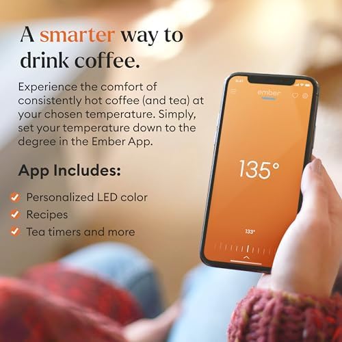 Ember Temperature Control Smart Mug 2, 14 Oz, App-Controlled Heated Coffee Mug with 80 Min Battery Life and Improved Design, White (Renewed)