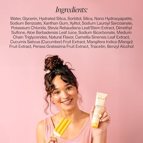 Boka Fluoride Free Toothpaste Nano Hydroxyapatite Toothpaste - Orange Cream Flavor, 4 oz 3Pk US Manufactured