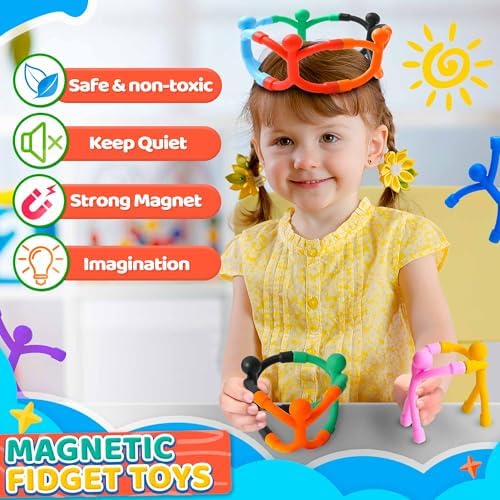 Magnetic Travel Toys for Toddlers Kids 20PCS, Airplane Car Travel Activities Essential, Fidget Toys Road Trip ‌Sensory Toy, Fidgets for Classroom Toys for 3 4 5 6 7 8 Year Old, Gift for Boys and Girls