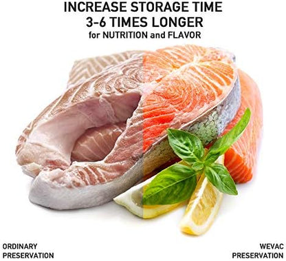 Wevac 11” x 150’ Food Vacuum Seal Roll Keeper with Cutter, Ideal Vacuum Sealer Bags for Food Saver, BPA Free, Commercial Grade, Great for Storage, Meal prep and Sous Vide