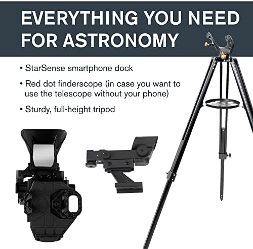 Celestron 22451 StarSense Explorer LT 80AZ Smartphone App-Enabled Telescope – Works with StarSense App to Help You Find Stars, Planets & More – iPhone/Android Compatible