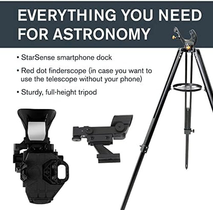 Celestron 22451 StarSense Explorer LT 80AZ Smartphone App-Enabled Telescope – Works with StarSense App to Help You Find Stars, Planets & More – iPhone/Android Compatible