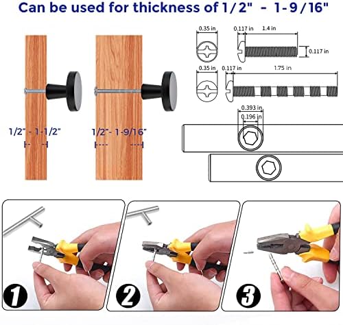 Ravinte 25 Pack Drawer Pulls 1-1/4 Inch Kitchen Cabinet Knobs Solid Round Dresser Drawer Knobs Matte Black Dresser Knobs Drawer Knobs Simple Cabinet Hardware for Cupboard Drawer Pulls