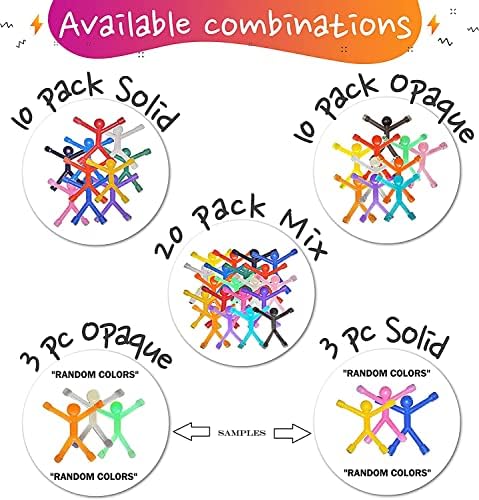 MAGMEN Classic Magnetic Fidget Toy Figures for Kids 3-8 & Toddlers |20 Mix Colors Multipurpose Magnets Set for Travel, Airplane Play, Desk & Stocking Stuffer Gifts.