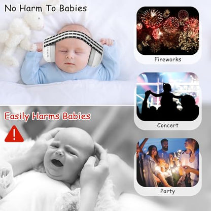 Yoofoss Baby Ear Muffs Noise Protection for Infant and Babies Up to 36 Months - Noise Cancelling Headphones for Ear Protection, Sleep, Travel Baby Essentials