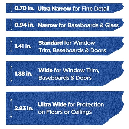 ScotchBlue Original Multi-Surface Painters Tape, 2 Inch Wide (1.88 In. x 60 Yds), 3 Rolls, Blue Paint Tape Protects Surfaces and Removes Easily, Masking Tape for Indoor and Outdoor Use (2090-48EP3)