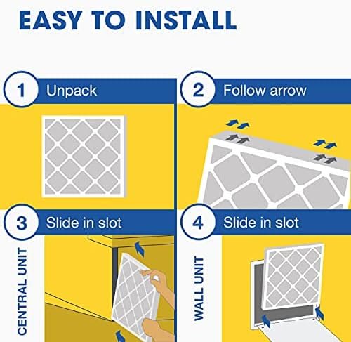 Aerostar 20x20x1 MERV 8 - 6 Count - High Efficiency Pleated HVAC, Furnace & Air Conditioner Filters - Removes Dust, Lint, Mold & Allergy-Causing Pollen