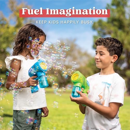 JOYIN 2 Kids Bubble Gun with 2 Bottles Refill Solution, Bubble Machine Gun for Toddlers 1-3 Kids 4-8, Party Favors, Summer Toy, Outdoors, Easter, Birthday Gift