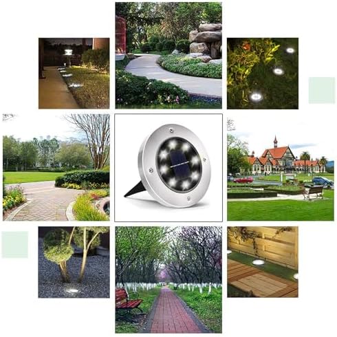 INCX Solar Lights Outdoor Waterproof, 24 Pack Solar Light for Outside, Garden Lights Landscape Lighting for Patio Pathway Lawn Yard Deck Driveway Walkway, Cold White