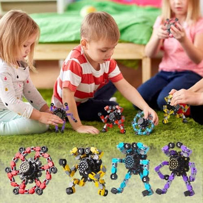 Transformable Fidget Spinners 16 Pcs for Kids and Adults Stress Relief Sensory Toys for Boys and Girls Fingertip Gyros for Party Favors Easter Gifts for Kids