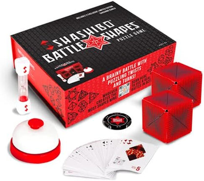 Shashibo Battle Shapes Magnetizing Puzzle Game – Play Solo or with a Friend - Challenging Shape Shifting Box Game for Adults & Kids Ages 8+ with Puzzling Twists and Turns by Fun in Motion Toys