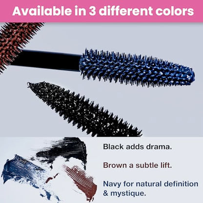 PrimeLash Mascara for Older Women – Volumizing, Incredible Length in 2 Coats – Long-Stay, Zero Clumps, Hypoallergenic (Brown)