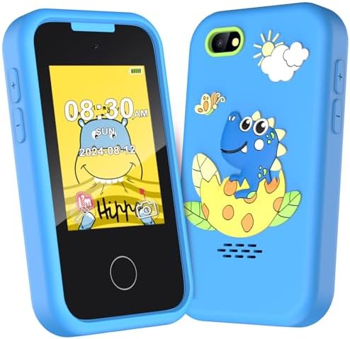 Kids Phone Toys for Boys, 3 4 5 6 7 8 Year Old Boys Girls Christmas Birthday Gifts for Kids, 2.8" Touchscreen Smartphone Toddler Cell Phone, Children Play Toy Phone with Camera, Game, Music, 8GB Card
