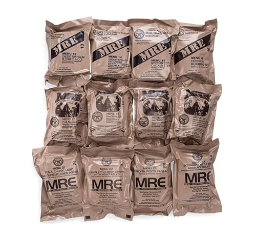 Wornick Sopacko, Ameriqual MRE Meals Ready to Eat Inspection 2024, 2025 or Better, Emergency Food Supply, Survival Camping Outdoor 12 Pack(A & B Case Bundle, 2, Count)