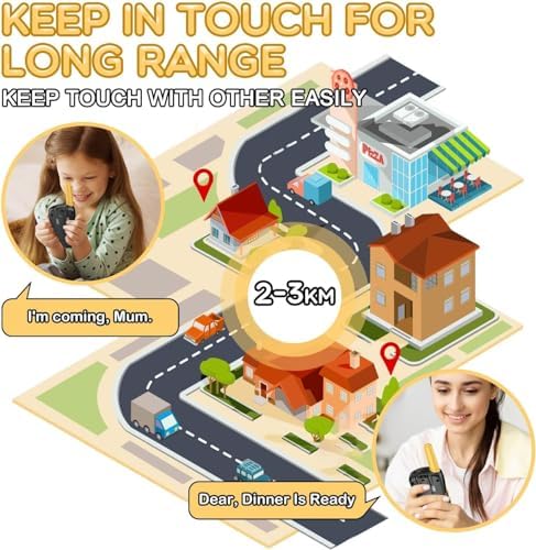 Selieve Toys for 4-14 Year Old Children's, Walkie Talkies for Kids 22 Channels 2 Way Radio Toy with Backlit LCD Flashlight, 3 Miles Range for Outside, Camping, Hiking (Yellow)