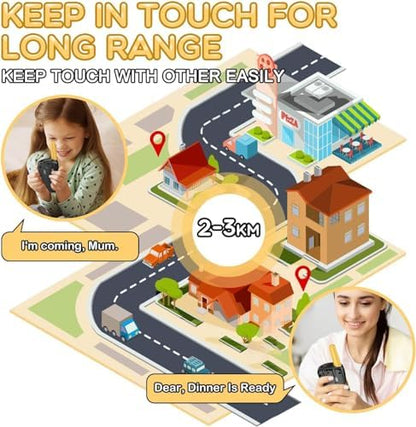 Selieve Toys for 4-14 Year Old Children's, Walkie Talkies for Kids 22 Channels 2 Way Radio Toy with Backlit LCD Flashlight, 3 Miles Range for Outside, Camping, Hiking (Yellow)