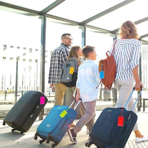 100 Pack Luggage Tags for Suitcases, Airplane Travel Essentials for Flying, International Travel Must Haves, and Luggage Accessories by Sodsay