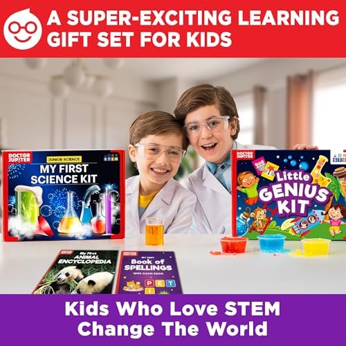 Doctor Jupiter Ultimate Gift Set of Learning| Set of ‘My First Science Kit’, ‘Little Genius Kit’ for Kids Ages 4-6|Birthday Gift for Boys, Girls| STEM Learning & Education Toys for 4,5,6 Year Old