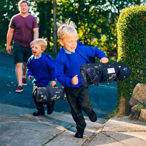 Primlect Thickened Toddler Nap Mat with Removable Pillow and Minky Blanket, Extra Large 55''x35'' Sleeping Bag, Washable, Roll up, Perfect for Daycare, Preschool, Kindergarten, Boys and Girls Unicorn