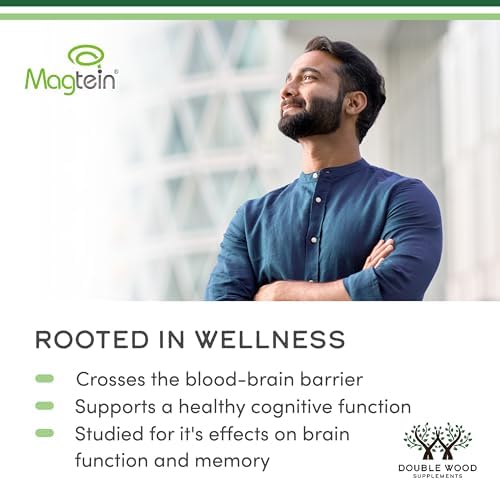 Magnesium L Threonate, Magtein™, Sleep and Cognitive Support – High Absorption – Most Bioavailable Form of Magnesium – 2,000 mg – 120 Capsules