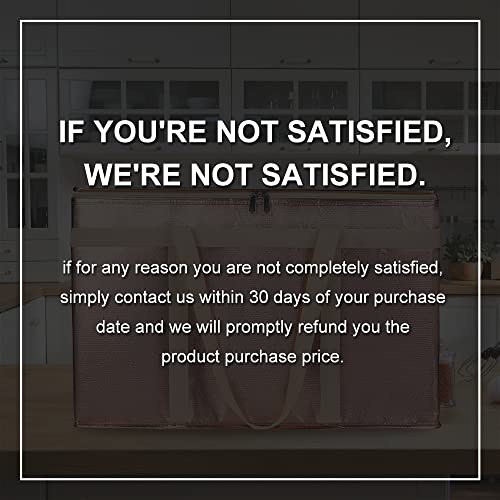 Bodaon Insulated Pizza Delivery Bags, XXX-Large Commercial Food Delivery Insulation Bag for Hot/Cold Food, Large Capacity Reusable Warming Bag, Gold, 1-Pack