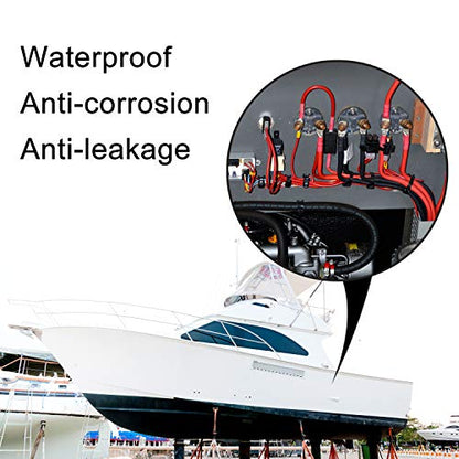 XHF 82Ft 1-1/2 Inch Waterproof Heat Shrink Tubing 3:1 Marine Grade Wire Cable Adhesive Lined Tube Insulation Seal Against Moisture Corrosion and air Leakage Black