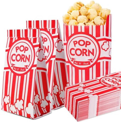 VOISEN Paper Popcorn Bags,500 Pack 1oz Popcorn Bags Individual Servings, Popcorn Bag Bulk for Popcorn Machine,Movie Nights Pop Corn Bags