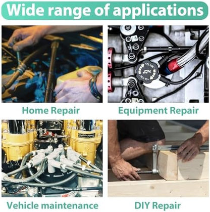 378 Pcs NBR Metal Bonded Sealing Washer Assortment Kit M6 M8 M10 M12 M14 M16 M18 M20 M22 M24 M27 M30 Automotive Self-Centred Seal Gasket Repair Set