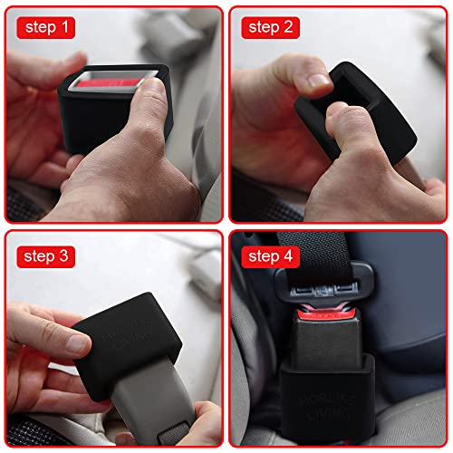 Morlike Silicone Buckle Holder Booster (Black, 3 Pack)