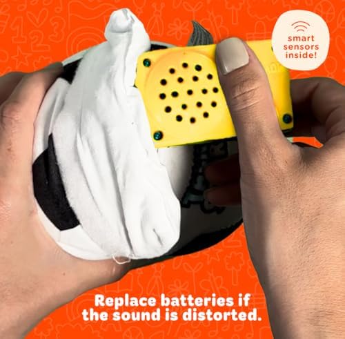 Move2Play, Hilariously Interactive Toy with Music & Sound Effects | Birthday Gift for Boy & Girl | Ball for Toddler & Baby | Indoor/Outdoor | 1, 2, 3+ Year Old