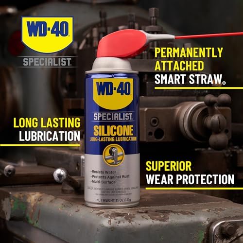 WD-40 Specialist Silicone Lubricant with Smart Straw Sprays 2 Ways, Twin-Pack, 11 OZ